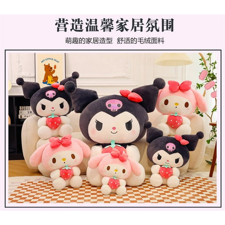 60cm Big Size New Sanrio Kuromi Cartoon Strawberry Plush Toy Doll