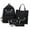 Black, variant on Fashion Style Multifunctional Large Capacity Canvas Four-piece Bag 4packs Holiday Gifts Black