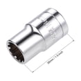 thumbnail image 2 of Llave de vaso superficial de spline universal de 1/2 pulgadas E13 12 puntos Acero Cr-V 2 Pcs, 2 of 4