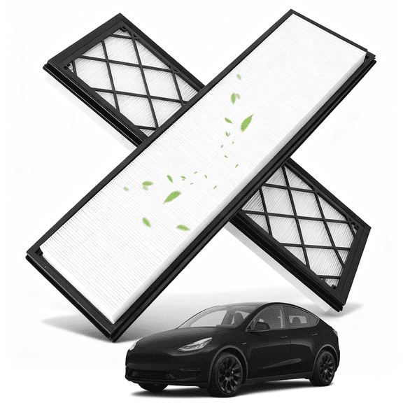 Zcargel Engine Cabin Air Filter Kit Replace 1658375-00-A for Tesla Model Y Activated Carbon Quiet Operation