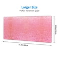 thumbnail image 4 of Disketp Gaming Mouse Pad Sparkly Pink Glitter Pattern Large Mouse Mat Long Extended Desk Pad Non-Slip Rubber Mice Pads Stitched Edges Thin Pad (11.8x31.5 Inch), 4 of 8