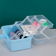 thumbnail image 4 of HLONK Tackle Box Large 3 Layers Plastic Portable Storage Box Fishing Pink Tackle Box Organizer Art Craft Tool Box, 4 of 8