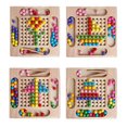 thumbnail image 4 of Game Board For Kids Bead Fun Game Wooden Educational Toy Rainbow Education, 4 of 9