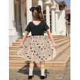 thumbnail image 4 of Arshiner Toddler Girls Vintage Party Dress A-Line Tulle Girl Dresses for Birthday Black, 4 of 6