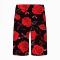 thumbnail image 4 of NOLDARES Mens Summer Hawaii Beach Shorts Cotton Stretch Drawstring Casual Shorts with Pockets(Red,XL), 4 of 5