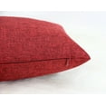 thumbnail image 2 of Aiking Home Woven Fine Faux Linen Throw Pillow Cover, size 12"x18", Burgundy, 2 of 2