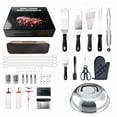 thumbnail image 3 of Kit d'Outils de Barbecue en Acier Inoxydable Premium avec Pinces, Brosse et Spatule - Ensemble de Grillade Moderne Simple de 7 Pcs pour Cuisine Extérieure/intérieure, Accessoires de Barbecue Durables et Abordables (Design Souriant), 3 of 5