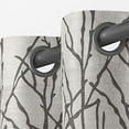 thumbnail image 4 of Exclusive Home Branches Linen Blend Grommet Top Curtain Panel Pair, 54"x84", Black Pearl, 4 of 7