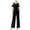 Black, variant on I.N.C Womens Cold-Shoulder Jumpsuit, Black, Large