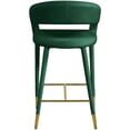 thumbnail image 2 of Meridian Furniture Destiny Green Velvet Stool, 2 of 5