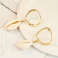 thumbnail image 5 of Summer Bohemian Seashell Pearl Stud Earrings for Beach Ocean - Elegant Earrings for Everyday Wear, 5 of 5