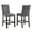 Gray#5, variant on Dining Chairs Leland Fabric Upholstered Wingback Bar Stools, Set of 2, Blue,Fabric Dining Chairs