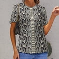 thumbnail image 6 of Snake Skin Texture Print Women's T-Shirt Short Sleeve T Shirts Tops Tee Ladies Loose T, 6 of 6