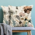 thumbnail image 3 of Spring Floral Throw Pillow Covers 20x20 Set of 2, Watercolor Flower Decorative Outdoor Pillow Covers Rustic Abstract Modern Pillow Cases Linen for Couch Sofa Home Decor, 3 of 5