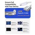 thumbnail image 2 of Adaptador de corriente USB-C Charger SURGKET de 140 W para Mac Book Pro, 2 of 8