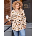 thumbnail image 4 of Zeagoo Womens Plus Size Tops Long Sleeve T-Shirts Crew Neck Flowy Tunic Fall Casual Loose Blouse, 4 of 5