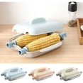 thumbnail image 4 of pitrice PP Microwave Steamer With Detachable Corn On Cob Dishes Tray Easy To Clean Steamed Corns Box Threaded Needle Buckle sky blue, 4 of 6