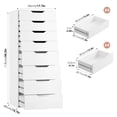 thumbnail image 2 of Homfa Compact 8 Drawer Bedroom Dresser for Small Spaces, Wood Tall Chest of Drawer, White, 2 of 7