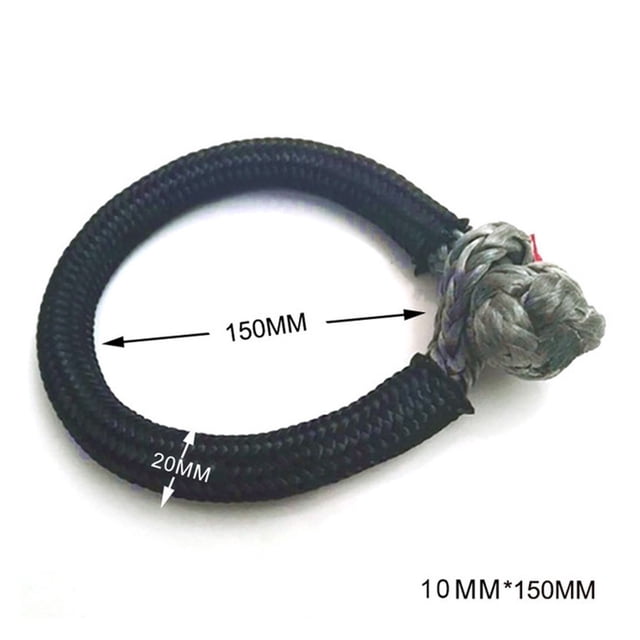 Orange 10mm*150mm Extreme Soft Shackles,Synthetic Rope Shackle Winch Shackle ,Easy to Use