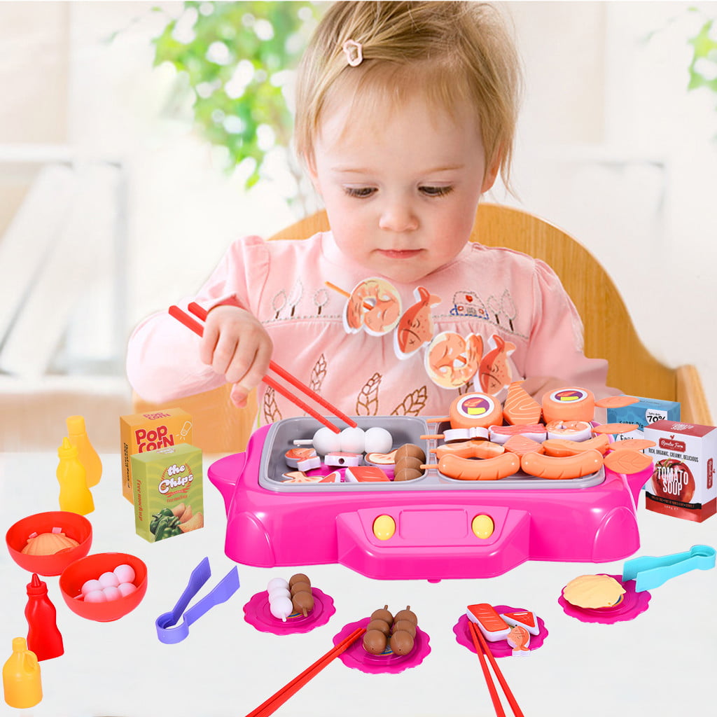 snorda 2-In-1 Children's Rotating Hot Pot BBQ Toy Set (Pretend To Play ...