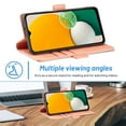 thumbnail image 6 of SaniMore for Samsung Galaxy A13 5G 6.5" 2021 Case, PU Leather Magnetic Flip Folio Shell with Card Holders RFID Blocking Kickstand Shockproof TPU Magnetic Closure Business Cover, Rosegold, 6 of 10