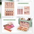 thumbnail image 4 of Bolsa organizadora de bolsas de maquillaje Bagmoly, tamaño grande, de nailon verde, de viaje, 4 of 8