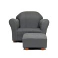 thumbnail image 2 of KEET Chaise Ronde Taille Enfant avec Ottoman en Microsuède, 2 of 5