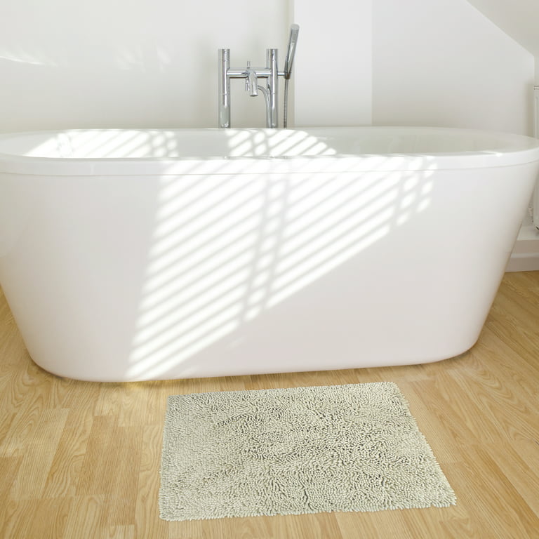 Nouvelle Legende® Microfiber Non-Slip Chenille Bath Mat – Light Beige –  Eurow