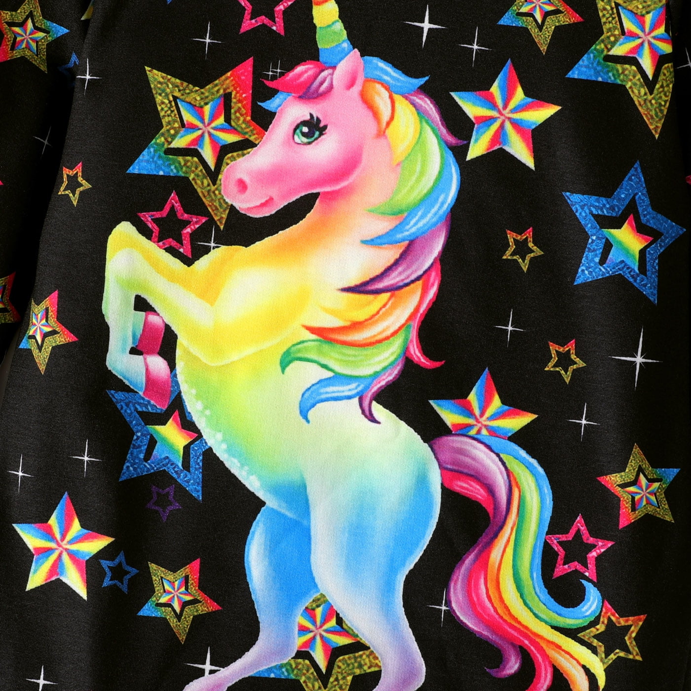 2pcs Kid Girl Unicorn Print Colorblock Sweatshirt and Elasticized Pants Set  Only د.ب.‏ 6.91 بات بات Mobile