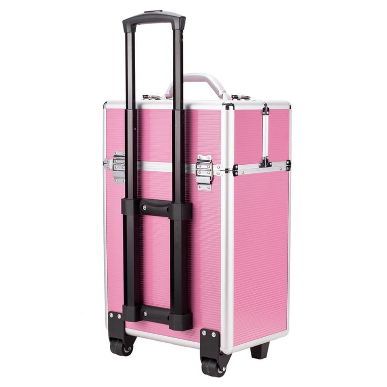 Ktaxon Pro Portable 3 in 1 Rolling Makeup Case with Locks