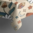 thumbnail image 5 of Red Mushroom Rainbow Light Pattern Square Tablecloth,Waterproof Square Table Cover,Wipeable Spillproof Washable Table Cover for Home Kitchen Party Decor 60"x60"(152x152cm), 5 of 6