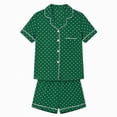 thumbnail image 6 of Women's Polka Dot Button Down Pajama Set Short Sleeve with Shorts Summer Casual Plus Size Sleepwear, 6 of 6