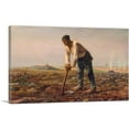 thumbnail image 1 of ARTCANVAS Man With a Hoe 1862 Canvas Art Print by Jean-Francois Millet - Size: 60" x 40" (0.75" Deep) (3-Piece), 1 of 9