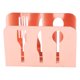thumbnail image 5 of Servilletero único con diseño de cuchillo y tenedor, servilletero de Metal vertical antideslizante, decoraciones de mesa para bares, cafeterías, oro rosa, 5 of 12