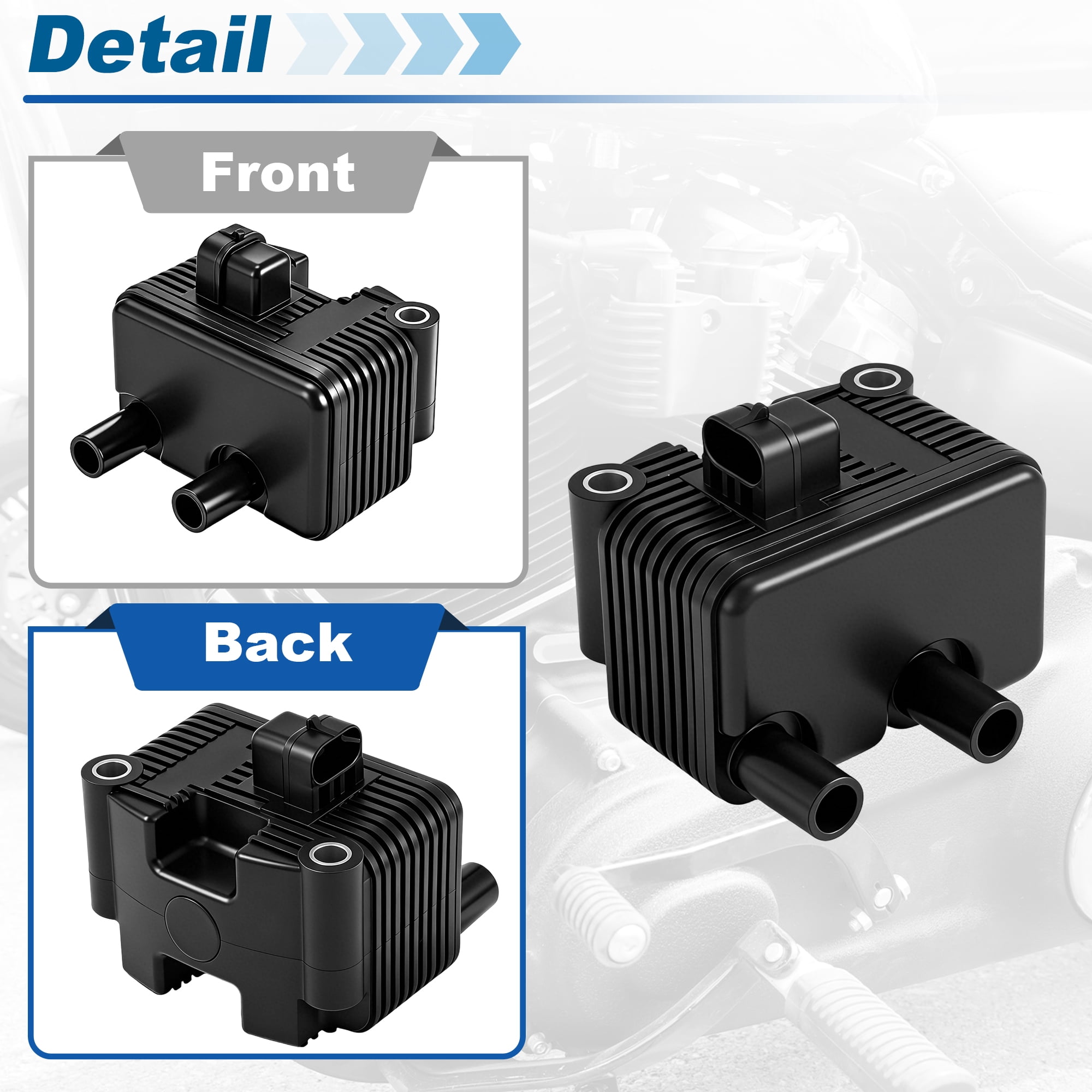 Unique Bargains Motorcycle Fire Ignition Coil for Harley Davidson Dyna 1999-2005
