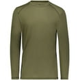 thumbnail image 2 of Augusta Sportswear B25734645 Super Soft-Spun Polyester Long Sleeve T-Shirt, Olive - Large, 2 of 5