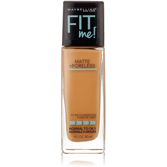 Maybelline New York Fit Me Matte + Poreless Foundation Makeup, Ultra-Lightweight Formula Controls Shine, for Normal to Oily Skin, 330 toffee ,30 ml