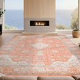 thumbnail image 2 of Design&I 2'x3' Ultra Soft Door Mat, Bordered Vintage Medallion With Boho Floral Distressed Scroll Frame None Fluffy Washable Easy Care Indoor rug for Bedside Entryway, 2 of 7