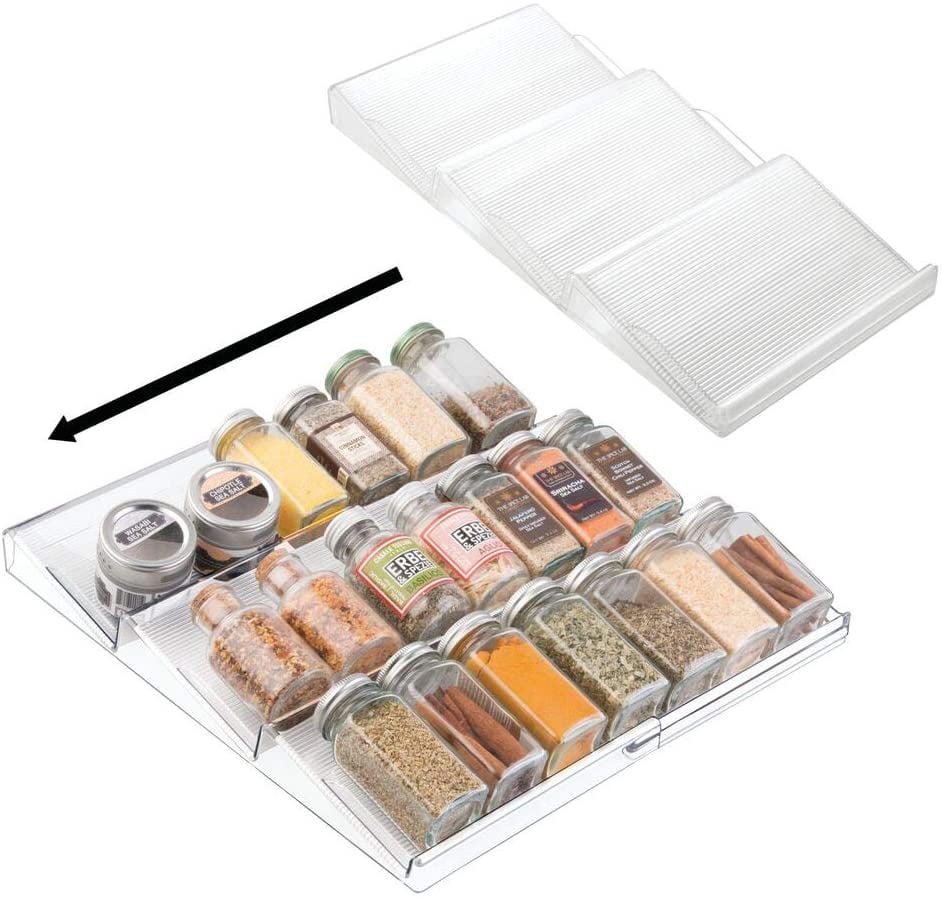 Adjustable, Expandable Plastic Spice Rack, Drawer Organizer for Kitchen Drawers 3