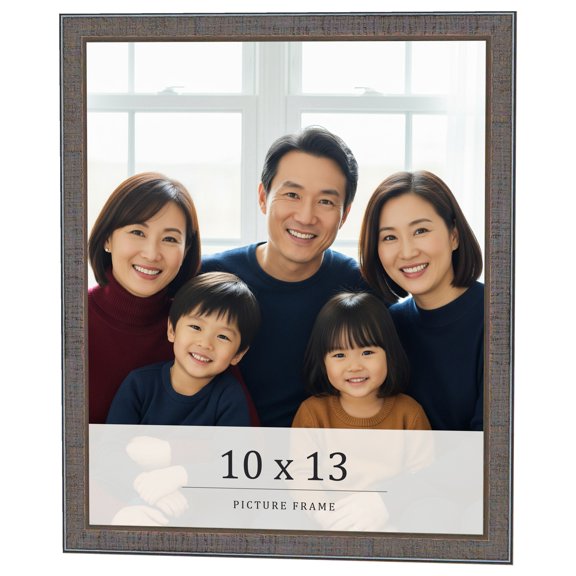 10x13 Frame Blue Kingsley Pewter Solid Wood Picture Frame Width 0.75 Inches |Interior Depth 0.5