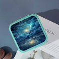 thumbnail image 4 of Autua Stars Moon Jewelry Box for Necklace, Ring, Earring - Compact Travel Case with Multiple Storage Spaces and Zipper Closure Green, 4 of 5