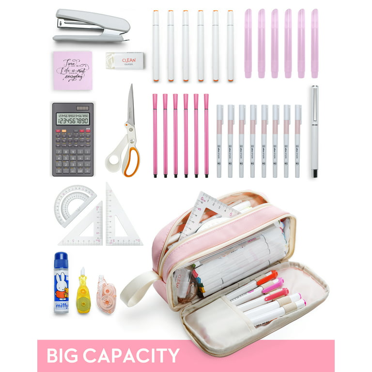 YOKUMA Pencil Case Aesthetic Pencil Pouch for Girls Boys Teens