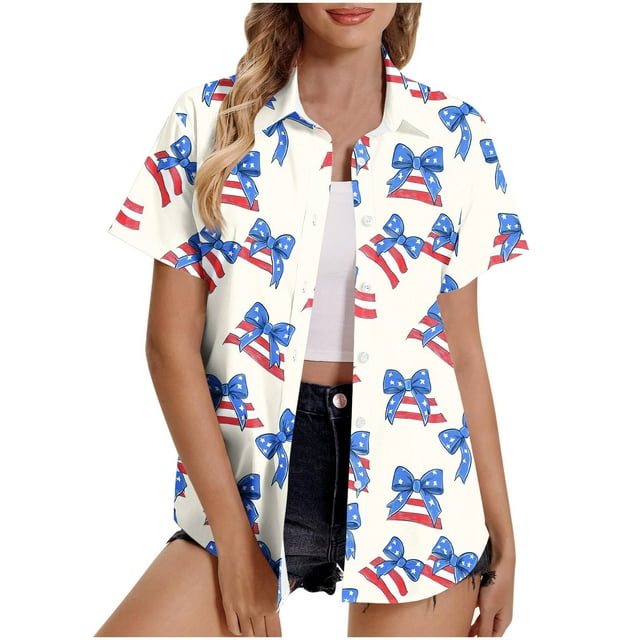 Usted Es Más Que una Camisa de Puntuación de Prueba, Día de la Independencia de Manga Corta, Camisa de Solapa