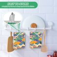 thumbnail image 4 of Yayeee Pot Holders Kitchen Heat Resistant with Pocket 7"x9.8" Cotton Oven Cooking Hot Pads, Beige Floral Wave, 4 of 7