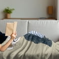 thumbnail image 3 of Hipster Soft Flannel Fleece Throw Blanket, Hilarious Sketch of Cool Posed Animal with a Blazer Modern Theme, Cozy Plush for Indoor and Outdoor Use, 60" x 80", Pale Khaki and Multicolor, by Ambesonne, 3 of 5