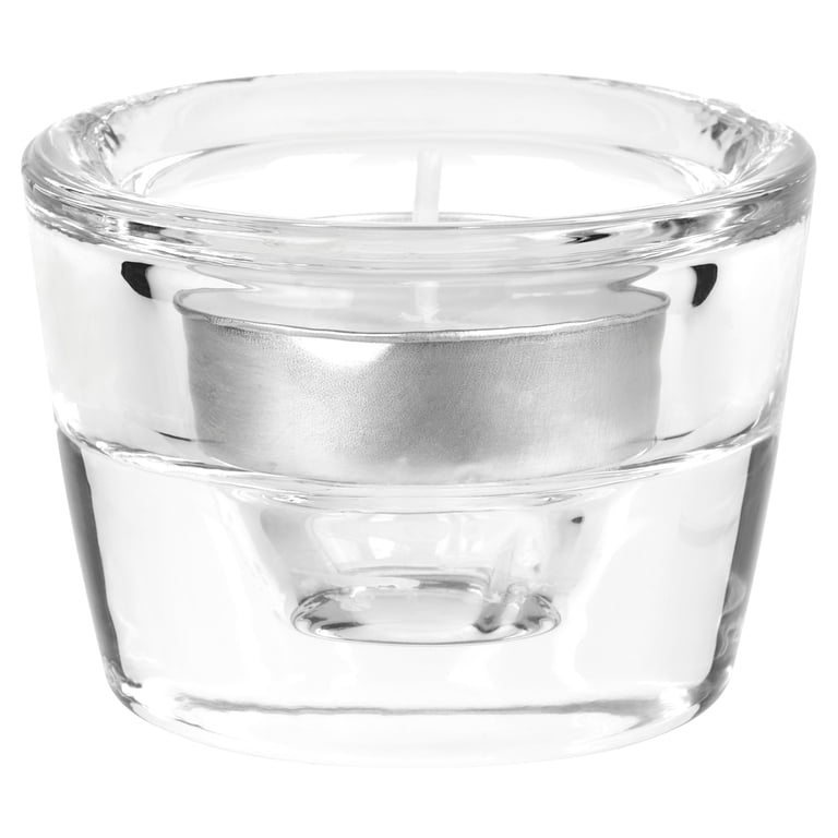 Mainstays Clear Glass Candleholders, 6-Pack photo 5
