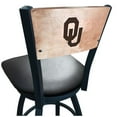 thumbnail image 2 of Holland Bar Stool  25 in. L038 - Black Wrinkle Oklahoma Swivel Bar Stool with Laser Engraved Back, 2 of 2