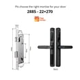 thumbnail image 2 of Door Lock, Tuya App Waterproof Smart Door Lock Aluminum Sliding Biometric lock fingerprint door handle Digital Keyless Glass lock ,Easy to Install, 2 of 7