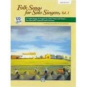 Folk Songs for Solo Singers, Vol. 1--Medium High Voice-Book & CD