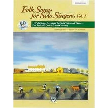 Folk Songs for Solo Singers, Vol. 1--Medium High Voice-Book & CD